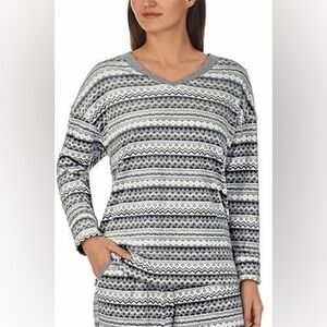 Nautica Fleece Pajama Top Size Small